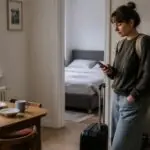 Επισκέπτρια σε τουριστικό διαμέρισμα στη Γερμανία, σε συμβολική εικόνα για τους νέους κανόνες της Airbnb
