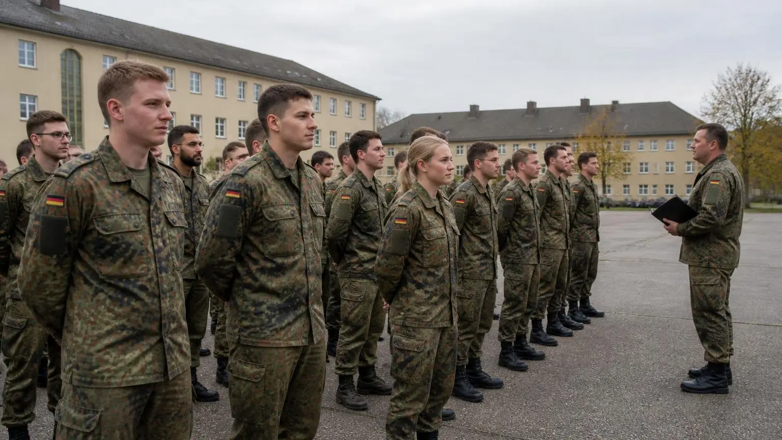 Στρατιωτικοί της Bundeswehr σε παράταξη σε γερμανικό στρατόπεδο