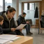 Συμβολική εικόνα πολιτών σε χώρο κοινωνικών υπηρεσιών στην Ελβετία για τα στοιχεία κοινωνικής βοήθειας του 2025