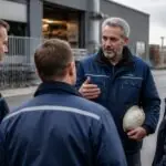 Εργαζόμενοι σε βιομηχανική εγκατάσταση της Γερμανίας συζητούν ενόψει των προειδοποιητικών απεργιών της IG Metall