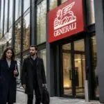 Συμβολική εικόνα με την εταιρική σήμανση Generali σε κτίριο γραφείων στη Γερμανία.