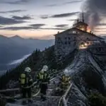 Συμβολική απεικόνιση της πυρκαγιάς στο Kehlsteinhaus στο Obersalzberg της Βαυαρίας