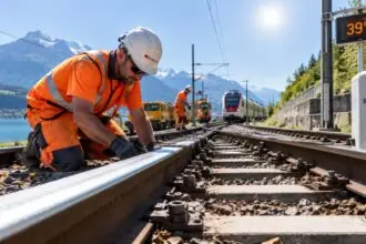 Επισκευές σε ράγες του δικτύου της SBB στην Ελβετία