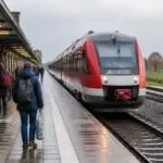Περιφερειακό επιβατικό τρένο σε σταθμό της βόρειας Γερμανίας, συμβολική εικόνα για τα αυξημένα τέλη σιδηροδρομικών γραμμών