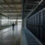 Συμβολική απεικόνιση μετατροπής πρώην εργοστασίου Playmobil σε κέντρο δεδομένων τεχνητής νοημοσύνης