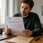Καταναλωτής εξετάζει έγγραφο πιστοληπτικής αξιολόγησης Schufa σε συμβολική εικόνα