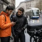 Διανομείς φαγητού με ποδήλατα σε ελβετική πόλη, συμβολική εικόνα για την αλλαγή μοντέλου της Just Eat
