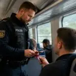 Συμβολική εικόνα αστυνομικού ελέγχου ταξιδιωτικών εγγράφων σε διεθνές τρένο στη Βαυαρία