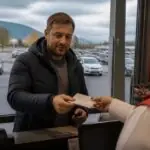 Οδηγός αγοράζει ετήσια βινιέτα αυτοκινητοδρόμων σε σημείο εξυπηρέτησης στην Αυστρία