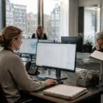Εργαζόμενοι σε γραφείο δημόσιας διοίκησης στην Ολλανδία, συμβολική απεικόνιση της αξιοποίησης AI